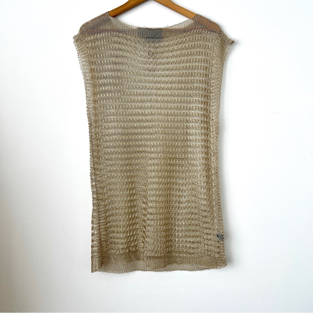 Gold Metallic Thread Tunic - one size by Maeve X Anthropologie